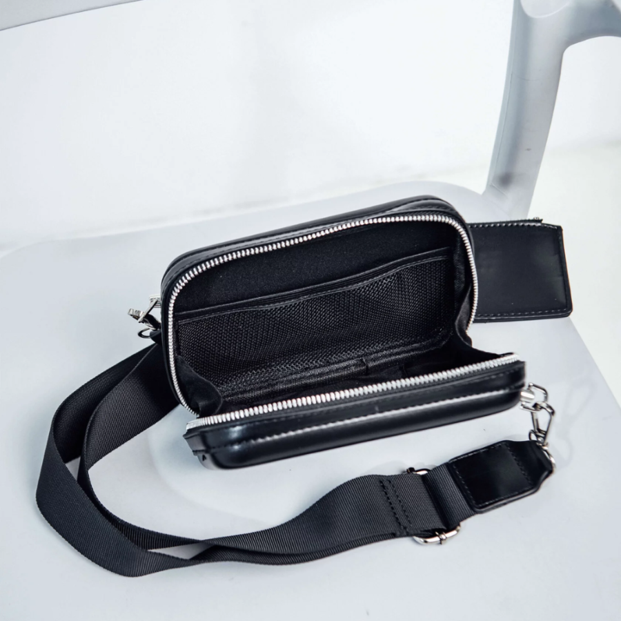 Bandolera corte liso con monedero